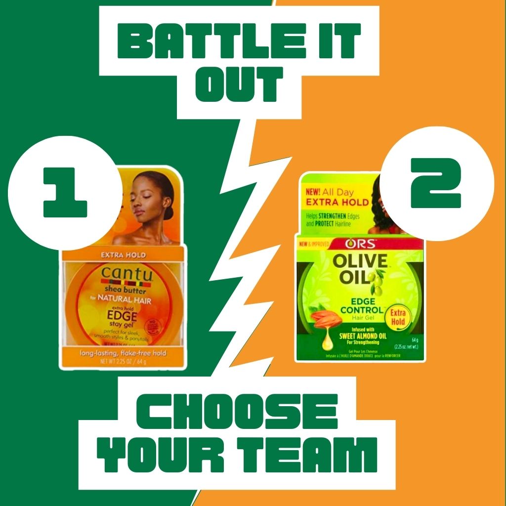 Product Comparison: Cantu Shea Butter Extra Hold Edge Stay Gel vs. Organic Root Stimulator Olive Oil Edge Control