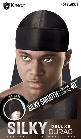 King J. Extra Long Tie 40" Deluxe Silky DuRag