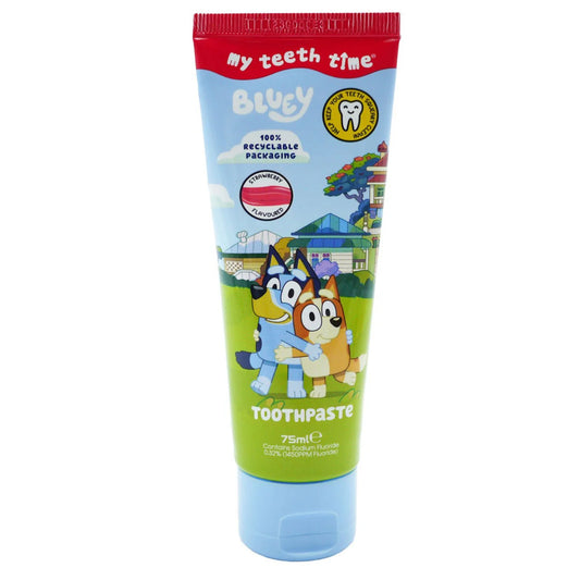 Kids Bluey Toothpaste Fluoride Protection Strawberry Flavor 75ml