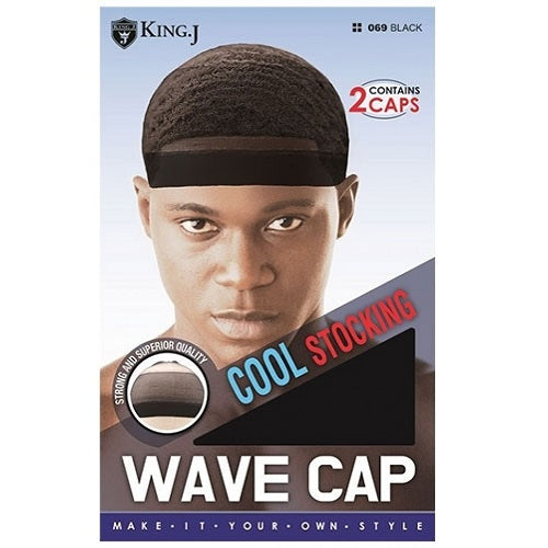 King J - 2 cool stocking Wave cap black 069