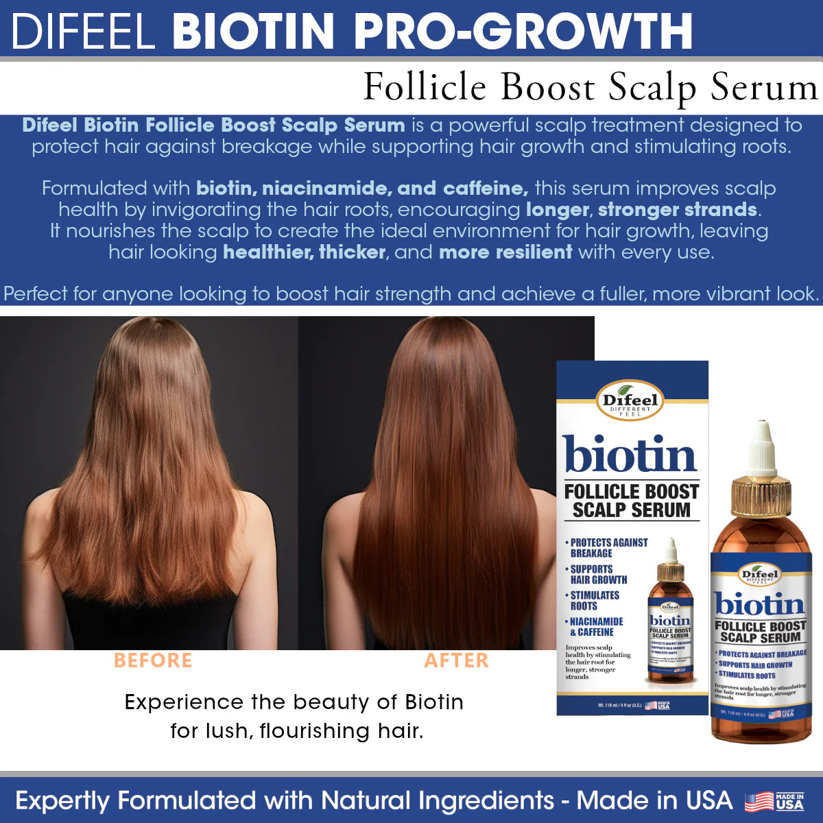 Difeel Biotin Follicle Boost Scalp Serum 4oz