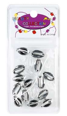 Beauty Collection - Hair Shell Bead Silver/clear #12532csil