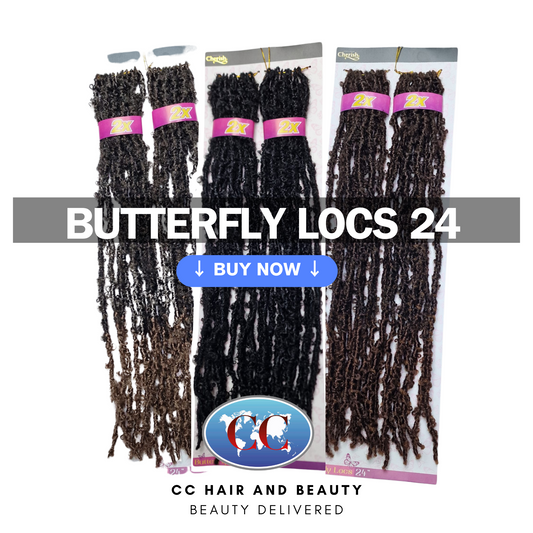 Cherish - Pre-Loop Crochet Braid 2X Value Pack Hair Extensions - Butterfly Locs 24''