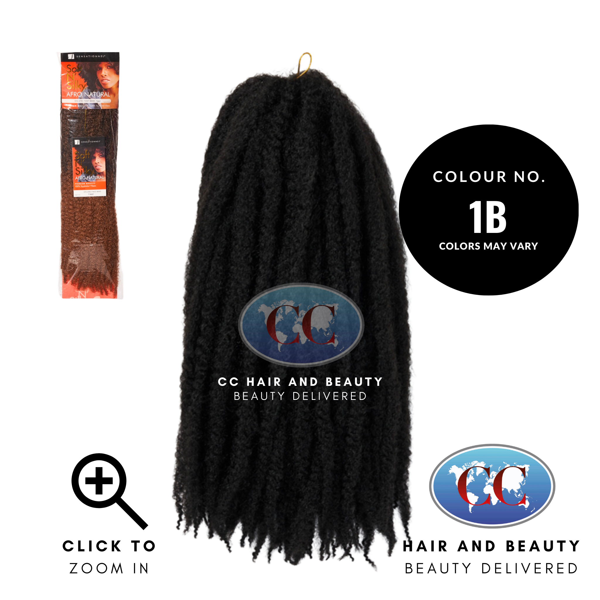 Soft N Silky Afro Natural Twist Braid-Colour 1B
