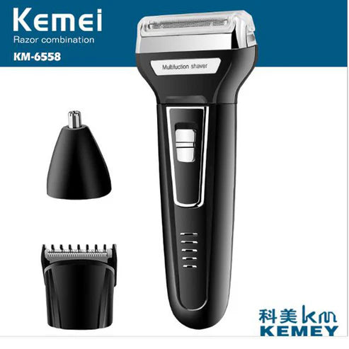Kemei Multi-functional Waterproof 3 In 1 Electric Shaver