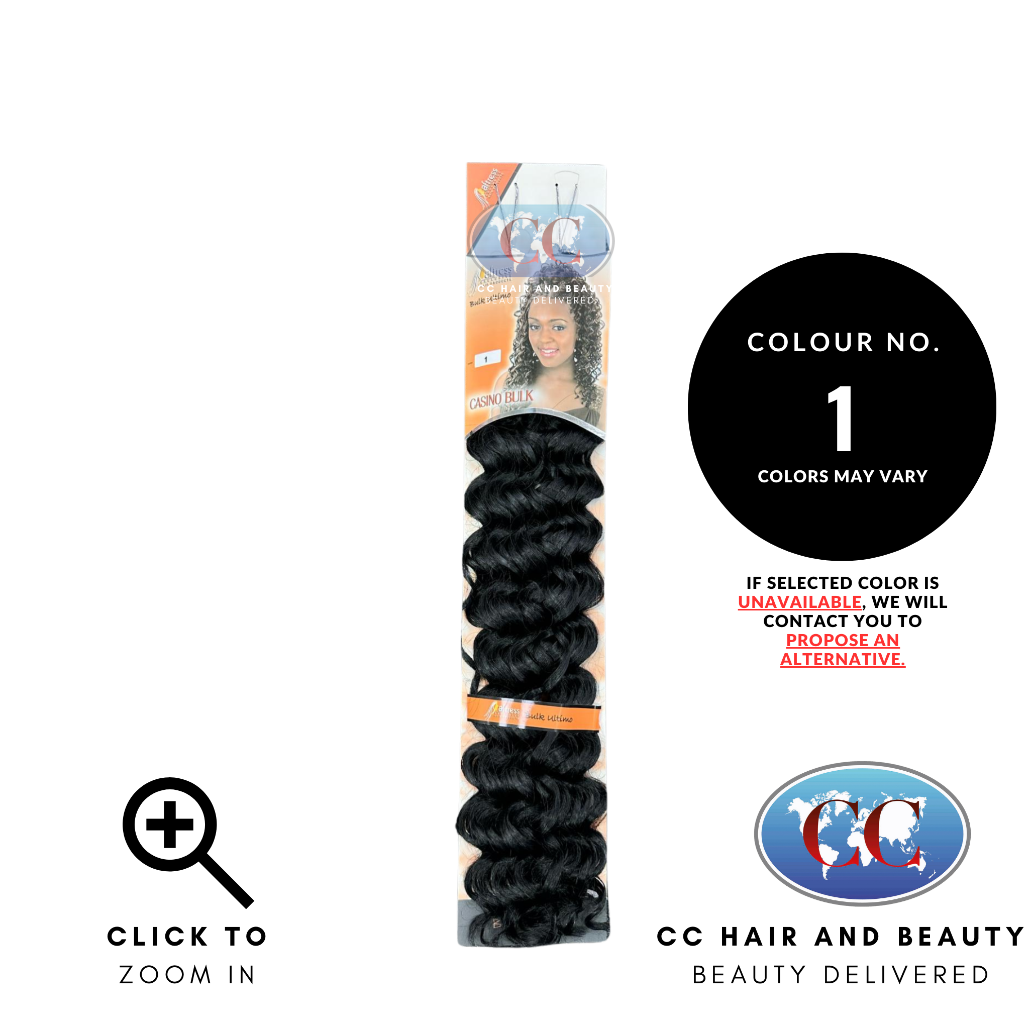Aftress Casino Bulk Synthetic Hair Braiding-colour 1