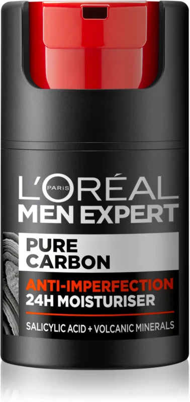 LβOrΓ©al Paris Men Expert Pure Carbon Moisturising Day Cream To Treat Skin Imperfections
