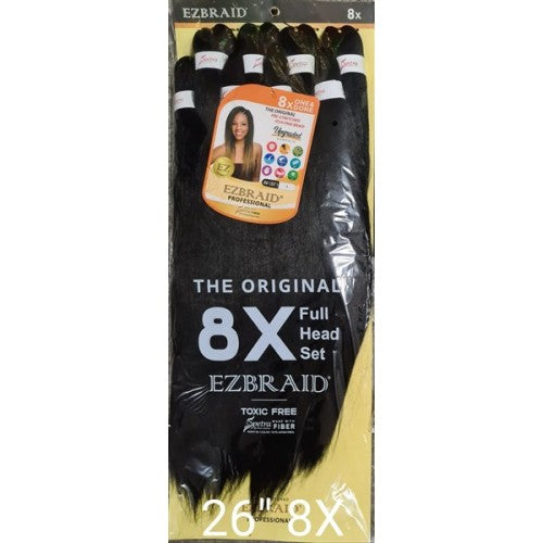 Spetra Ez Braid Pre-Stretched Braiding Hair - 26" x 8 Bundles