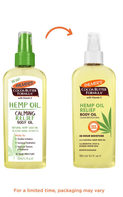 Palmers Cocoa Butter Formula Hemp Oil Calming Relief Body Oil 150ml