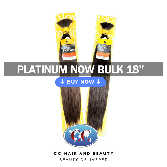 Sensationnel Premium Now 100% Human Hair New Yaki Platinum Yaki Natural Bulk