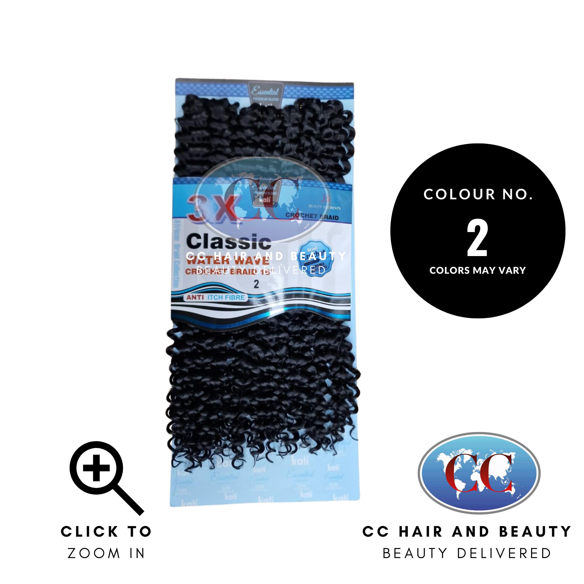 Kali Classic 3x Water Wave Crochet Braid 16"-Colour 2