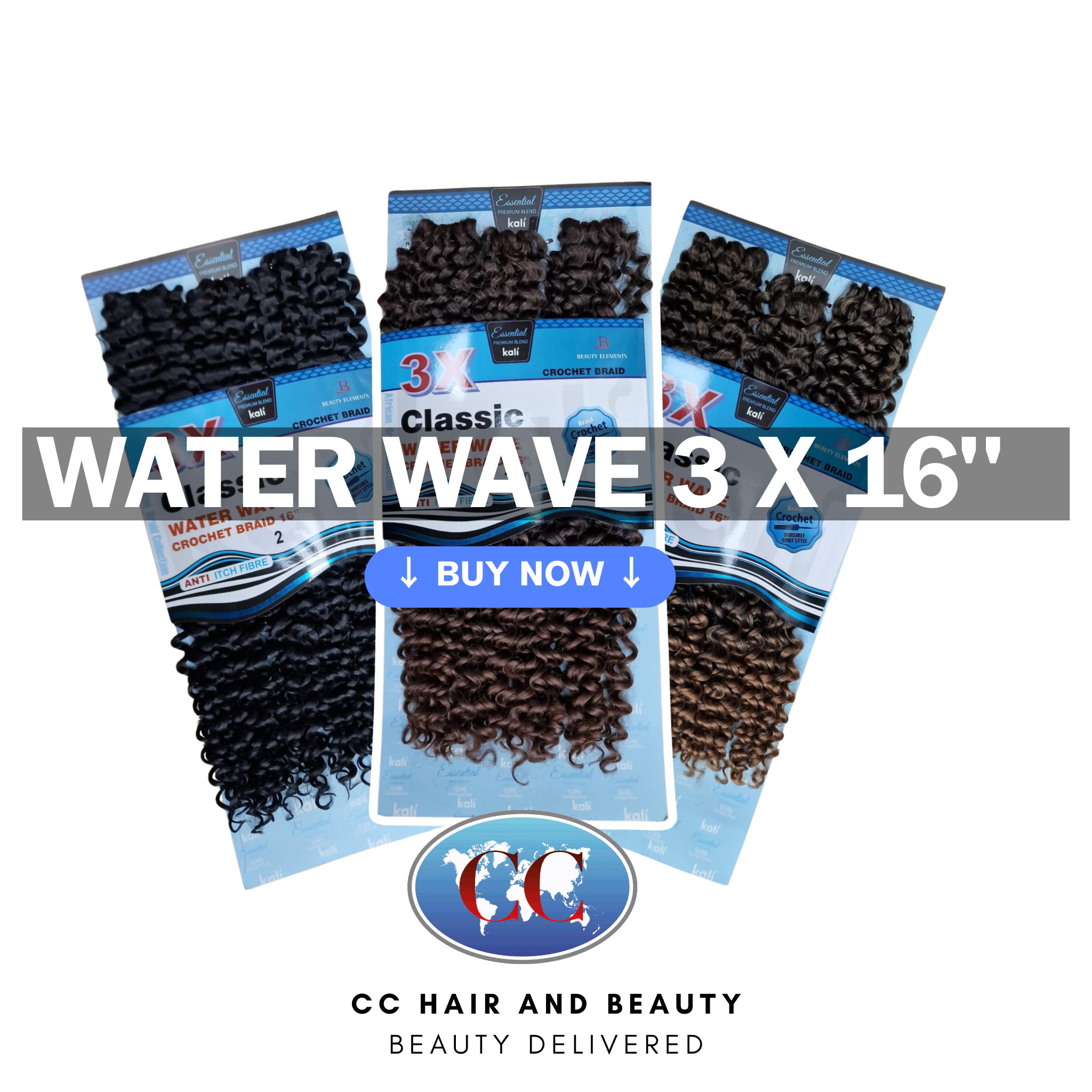 Kali Classic 3x Water Wave Crochet Braid 16 – CC Hair & Beauty