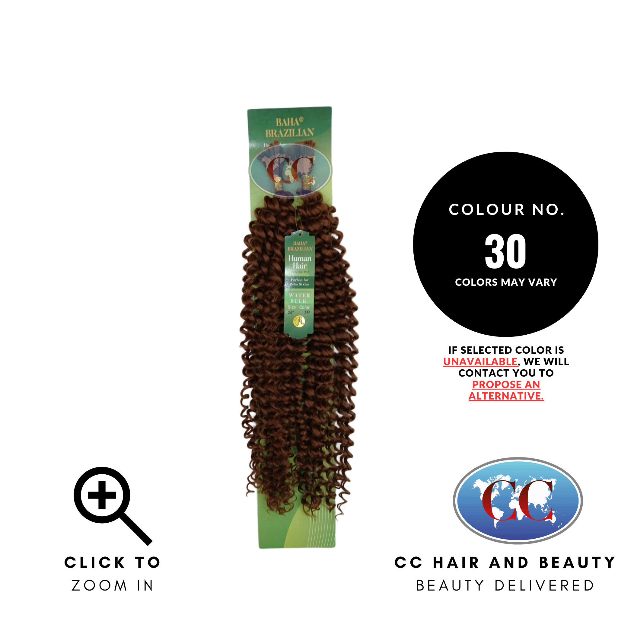 Jazzy Hair Baha Brazilian Human Hair Master Mix - Water Bulk