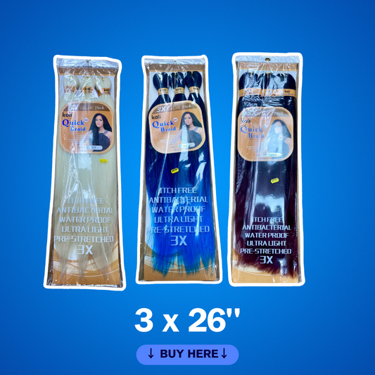 Kali Quick Braid Pre Strected Value Pack - 3 x 26"