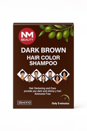 NM Beauty Dark Brown Hair Shampoo Instant Dark Brown 25ml X 10