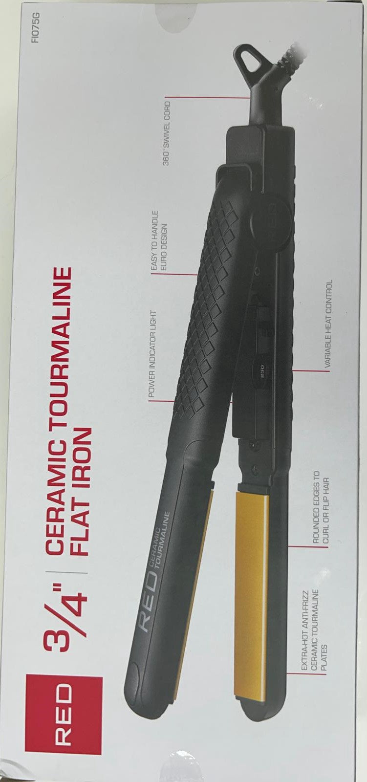 Red By Kiss 3/4"Ceramic Tourmaline Flat Iron