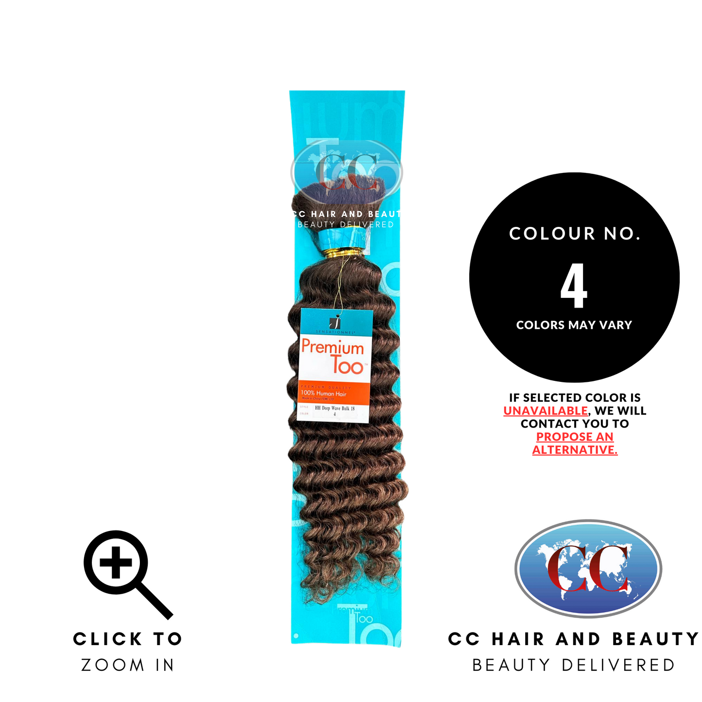 Premium Too Human Hair Deep Wave Bulk