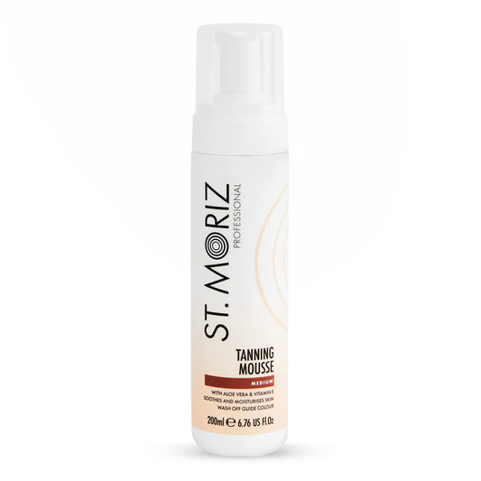St Moriz Professional Instant Tanning Mousse with Aloe Vera & Vitamin E, Fast Drying Vegan Fake Tan, Medium - 6.76oz