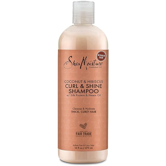 Shea Moisture Coconut & Hibiscus Curl &Shine Shampoo 16 Oz