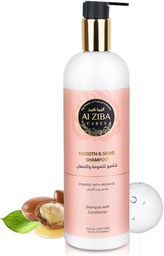 Alziba Cares Smooth & Shine Hair Nourishment Shampoo 500ml