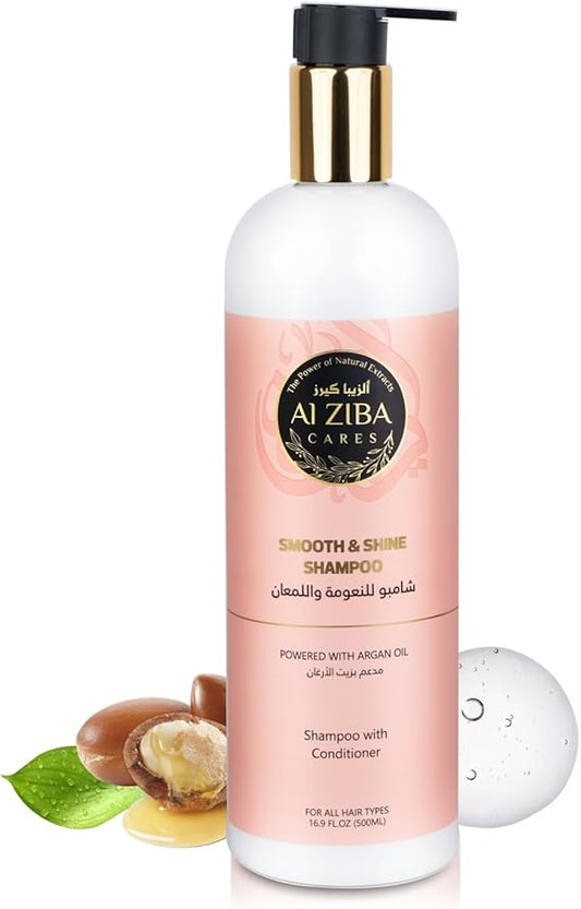 Alziba Cares Smooth & Shine Hair Nourishment Shampoo 500ml