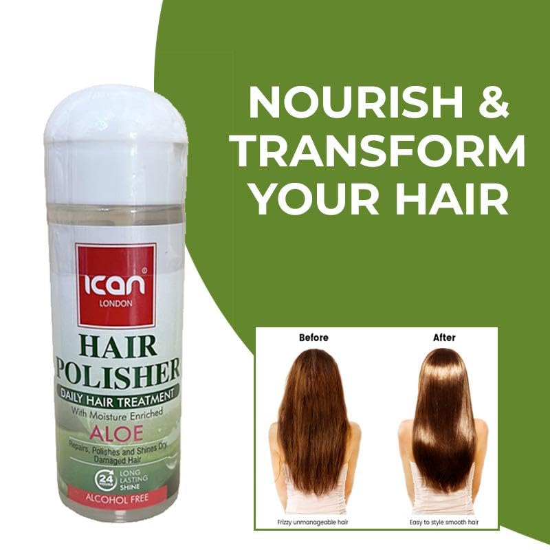 Ican London Hair Polisher Treatment Aloe Serum Alcohol Free 207ml