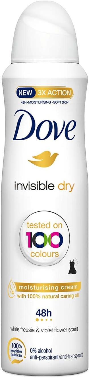 Dove Spray Invisible Dry Anti-White Marks Anti-Per Spirant Deodorant, 150 ml