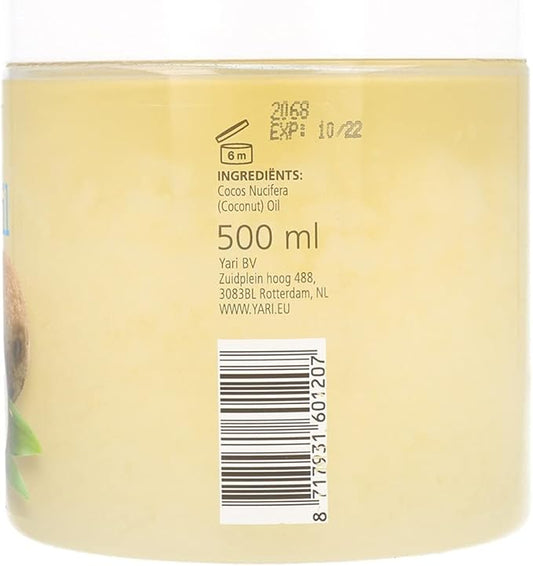 YARI Natural Oil 100% Pure Coconut Oil Jar 500ml