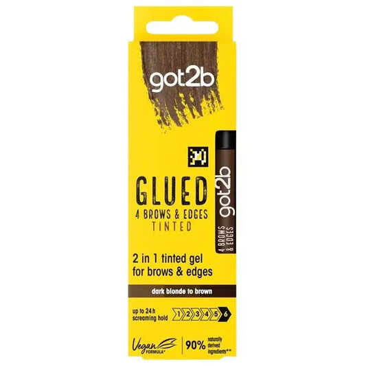 Got2b Glued 2 In 1 Tinted Gel For Brows & Edges Dark Blonde To Brown