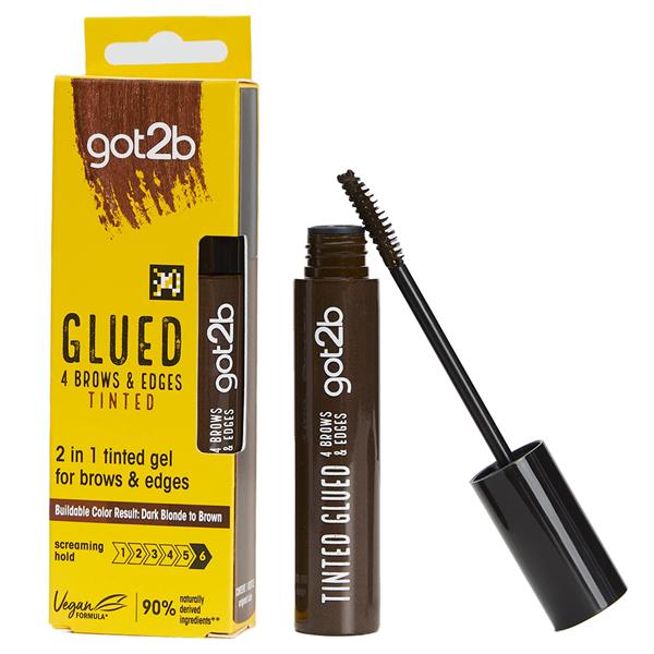 Got2b Glued 2 In 1 Tinted Gel For Brows & Edges Dark Blonde To Brown