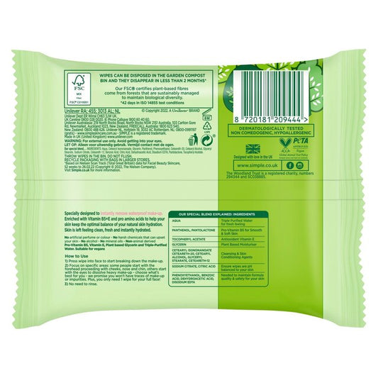 Simple Kind to Skin Cleansing Wipes