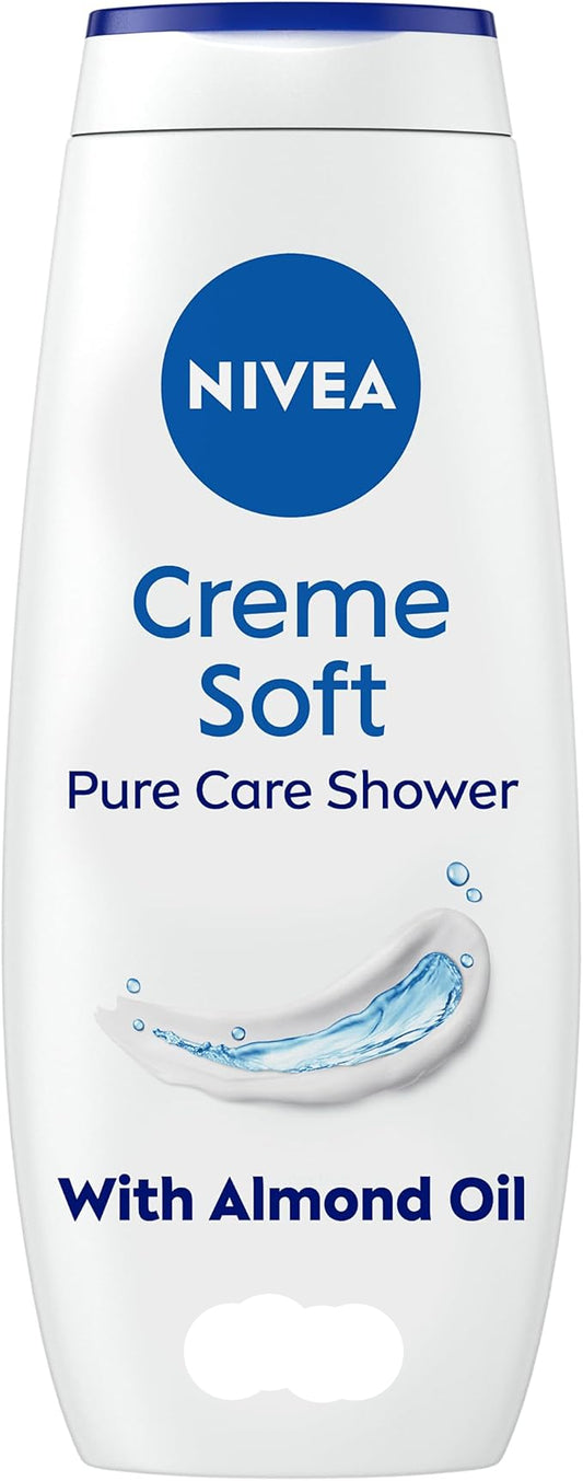 NIVEA Crème Soft Body Cream with Almond Oil, Shower Gel & Body Wash 250ml