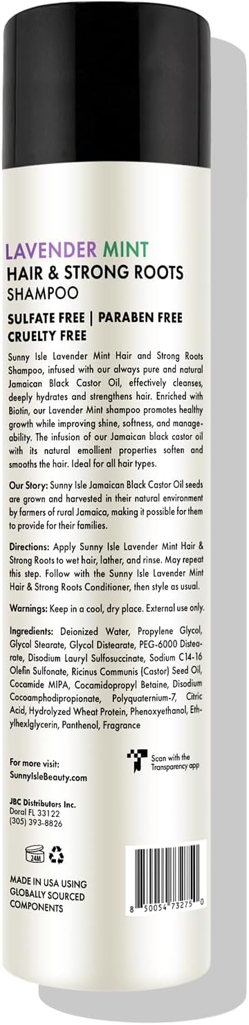 Sunny Isle Lavender Mint Hair and Strong Roots Shampoo 10.1oz