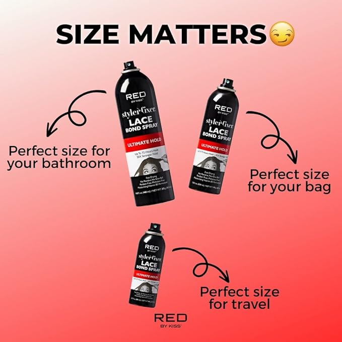 Red by Kiss Lace Bond Hold Spray Styler Fixer | CC Hair & Beauty UK