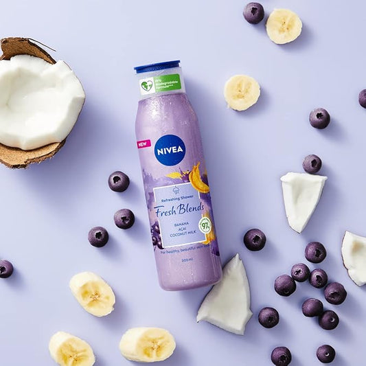 NIVEA Fresh Blends Banan and Acai Shower Gel 300ml