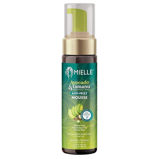 Mielle Organics Avocado & Tamanu Curly Hair Mousse - Anti Frizz Hair Foam 222ml