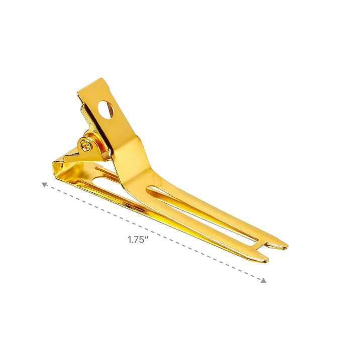 Red by Kiss Gold Metal Hair Clips, Durable Sturdy Hold for Long Lasting 70 Slide In