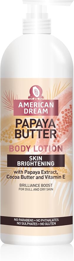 American Dream Skin Brightening Papaya Butter Body Lotion 750ml