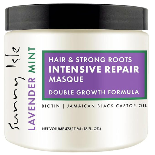 Sunny Isle Lavender Mint Hair & Strong Roots Intensive Repair Masque 16 oz