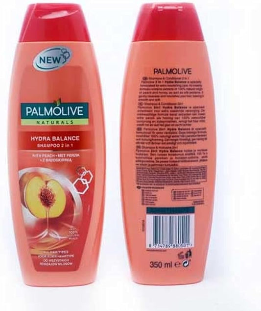 Palmolive Naturals 2 in 1 Hydra Balance Shampoo Peach 350ml