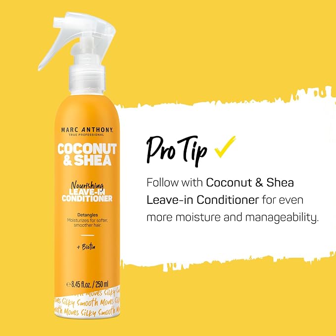 Marc Anthony Leave-In Conditioner Coconut Oil & Shea Butter Detangler Spray 8.4Oz