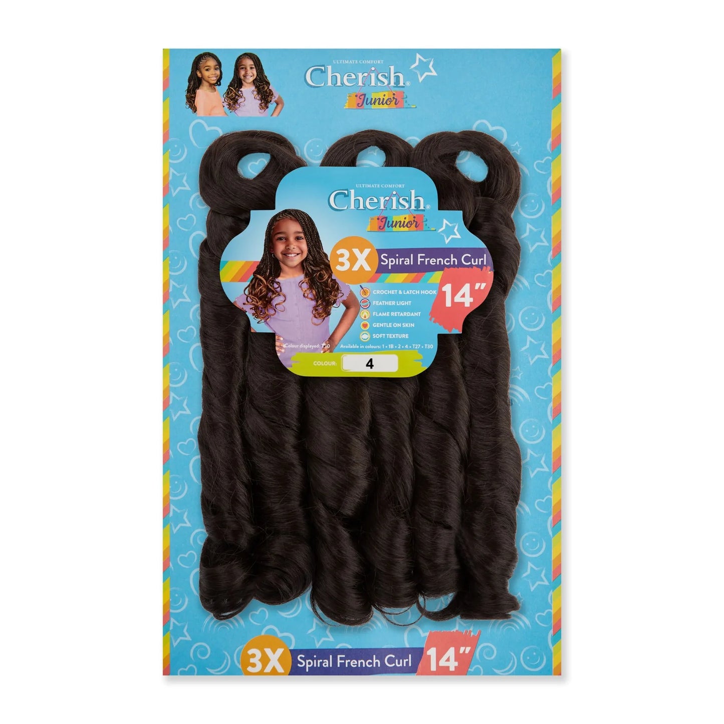 Cherish Junior Kids 3x Spirel French Curl 14"
