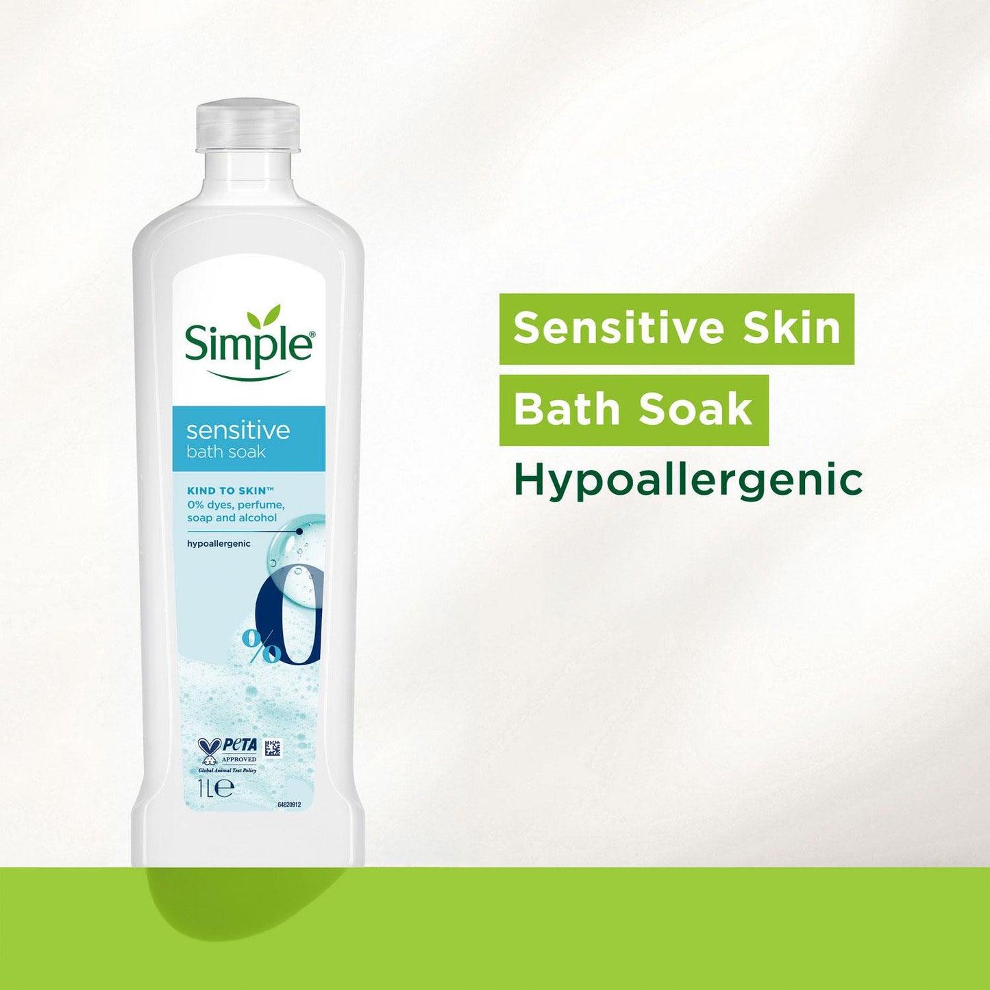 Simple Kind to Skin Bath Soak Sensitive 1L - product detail | CC Hair & Beauty