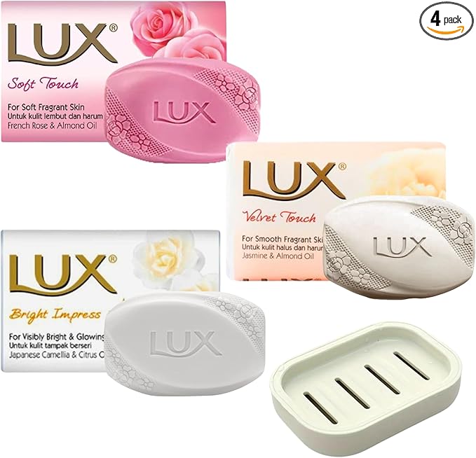 Soap Bar Bundle with 3x Lux Soap Floral Fusion Beauty Bars