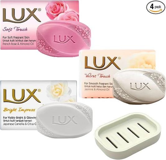 Soap Bar Bundle with 3x Lux Soap Floral Fusion Beauty Bars