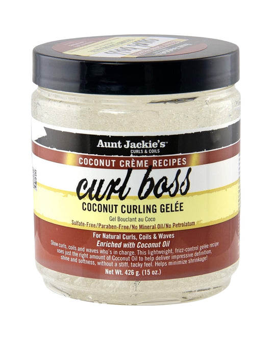 Aunt Jackie's Curls & Coils Coconut Creme Recipes Curl Boss Coconut Curling Gelée - 15 Oz