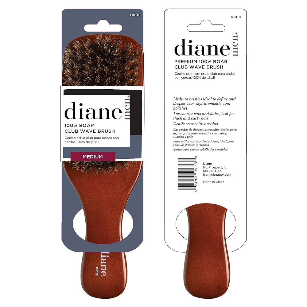 Diane 100% Medium Boar Club Brush D8118