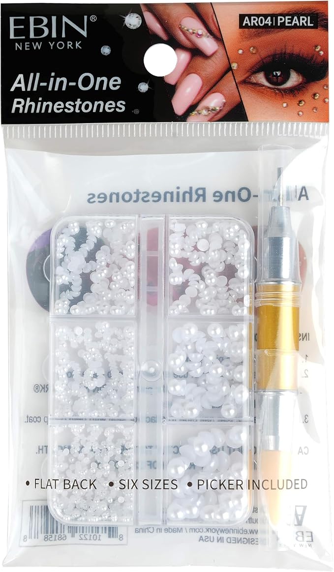 Ebin New York 3D All-In-One Rhinestones - Pearl