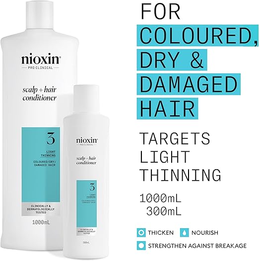 Nioxin System 3 Conditioner Hair Thickening System For Damaged Hair 1L