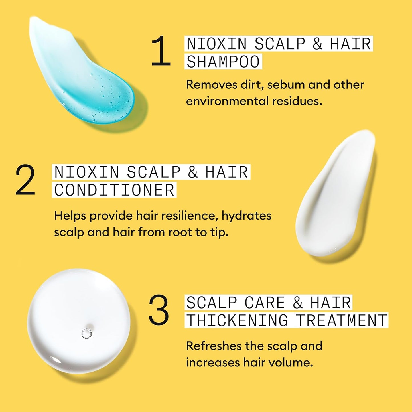 Nioxin System 1 - Hair Thickening System For Natural Hair with Light Thinning Kit